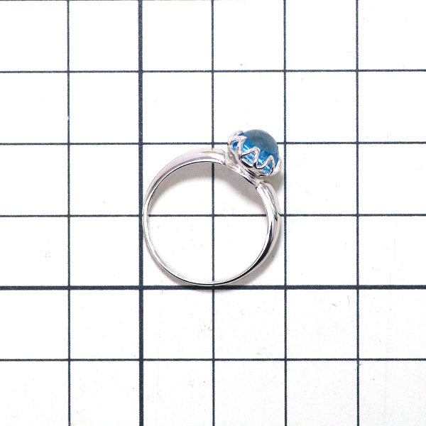 Pt900 Blue Topaz Ring 