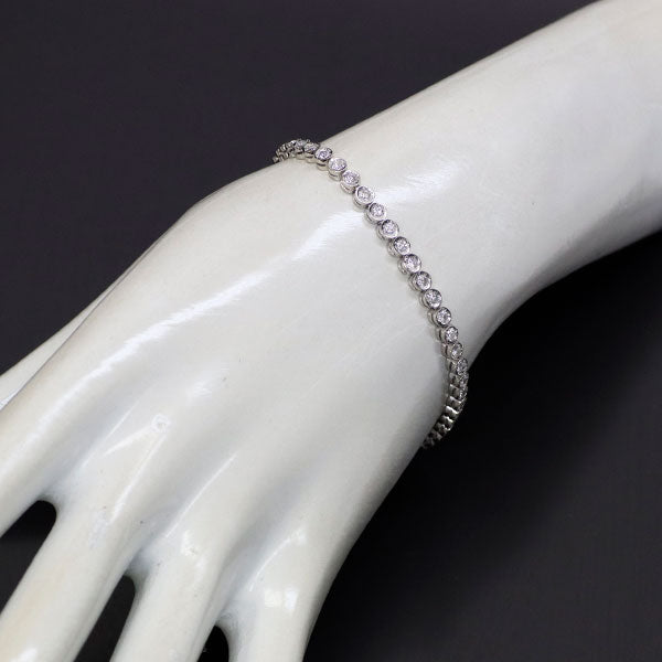 Pt900 Diamond Bracelet 2.52ct Tennis 