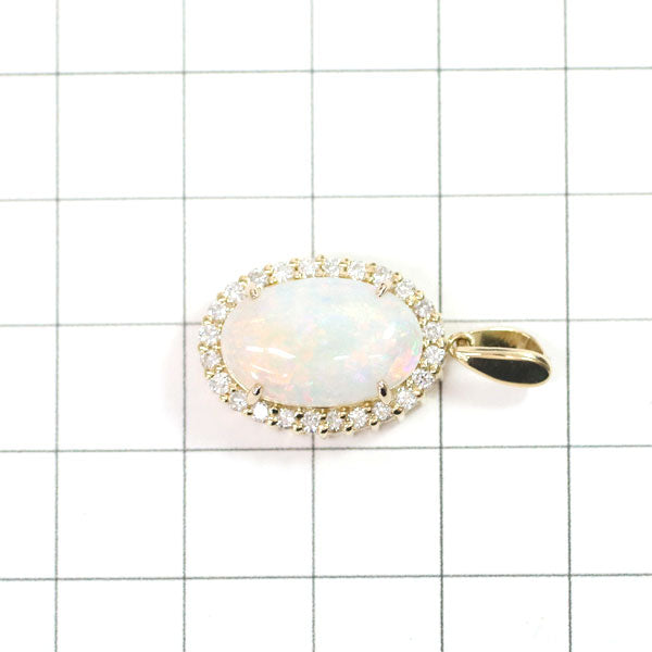 K18YG Opal Diamond Pendant Top D0.47ct 