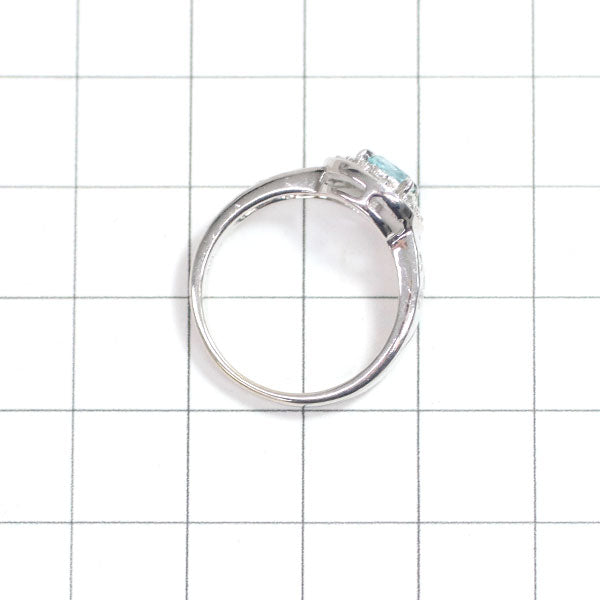 K18WG パライバトルマリン ダイヤモンド リング 0.273ct D0.28ct