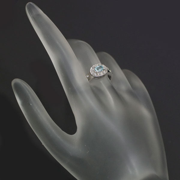 K18WG パライバトルマリン ダイヤモンド リング 0.273ct D0.28ct