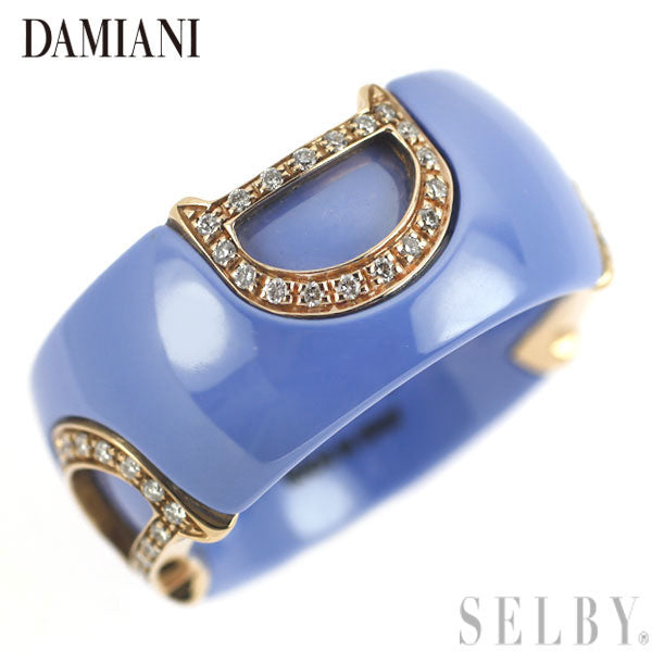 Damiani Ceramic/K18PG Diamond Ring D Icon 