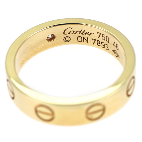 Cartier K18YG Diamond Ring Mini Love size 46 