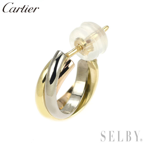 Cartier K18YG/WG/PG earrings Trinity one side only 