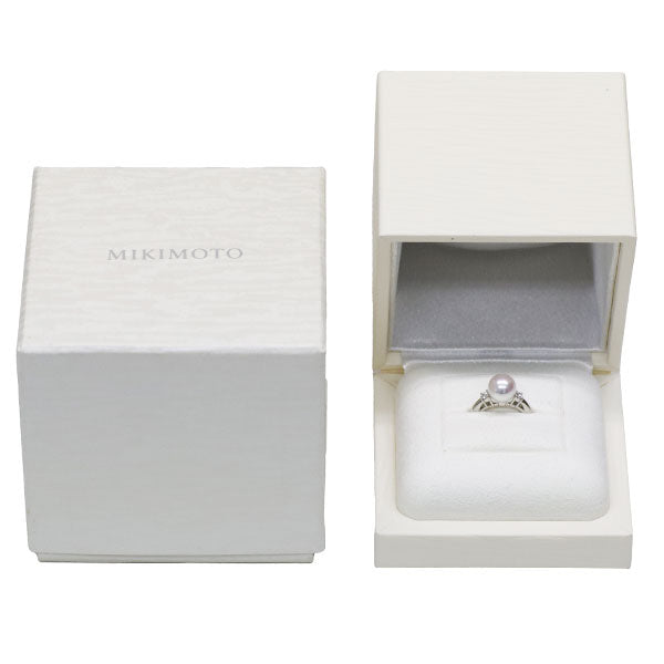 Mikimoto Pt950 Akoya pearl diamond ring diameter approx. 8.0mm 