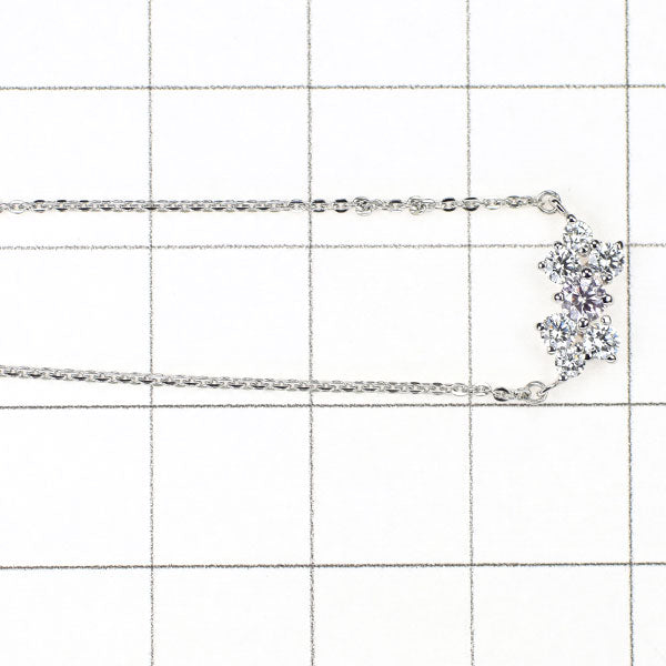 Pt Natural Pink Diamond Pendant Necklace 0.08ct D0.18ct 