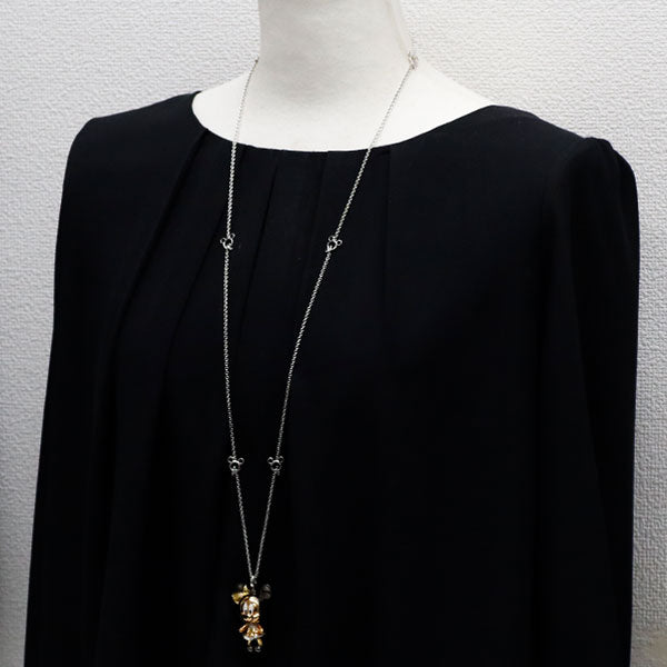 周大福/ディズニーコラボ K18YG/PG/WG ダイヤモンド ペンダントネックレス 0.442ct ミニーマウス