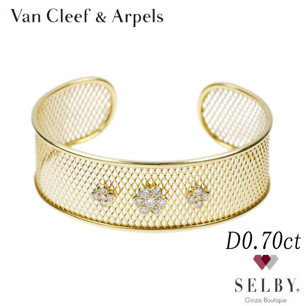 Van Cleef &amp; Arpels K18YG Diamond Bangle 0.70ct Mantini《Selby Ginza Store》[S, Like New, Polished] [Used] 