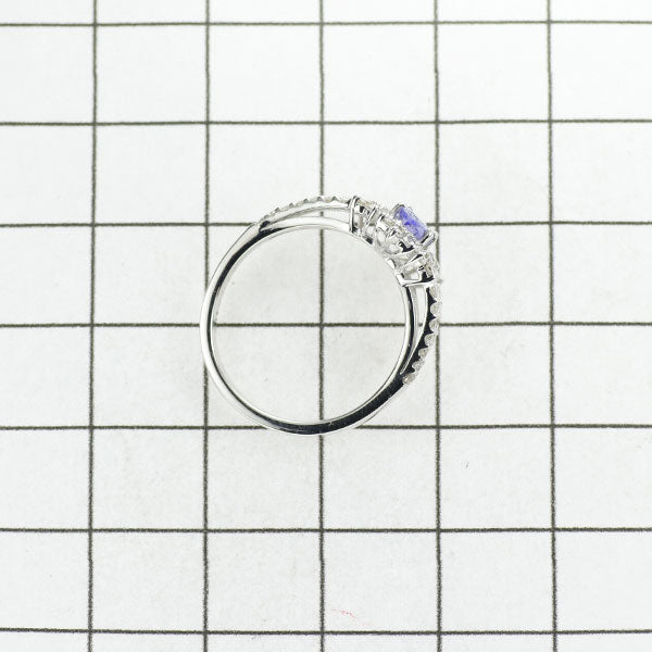 K18WG Tanzanite Diamond Ring 0.43ct D0.57ct 