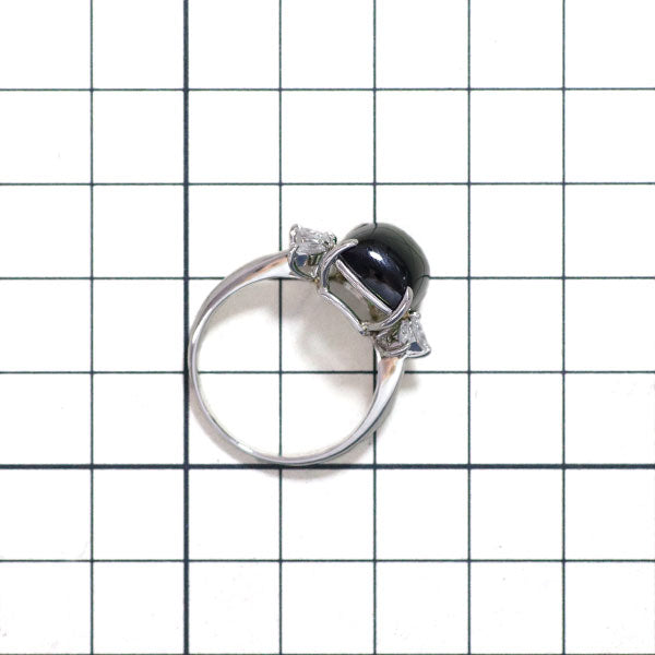 Pt900 グリーントルマリン ダイヤモンド リング 7.05ct D0.37ct