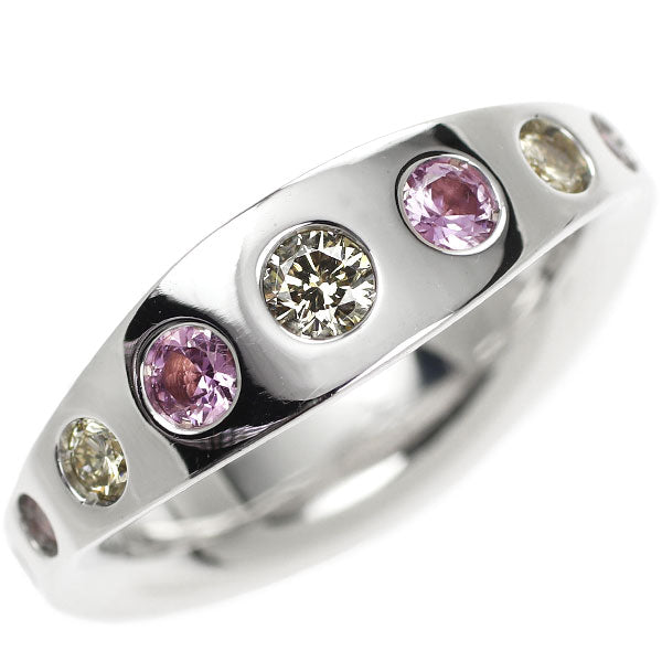 Kashikei K18WG Brown Diamond Pink Sapphire Ring 0.50ct PS0.50ct 