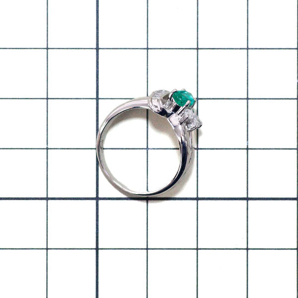 Pt900 エメラルド ダイヤモンド リング 0.53ct D0.50ct