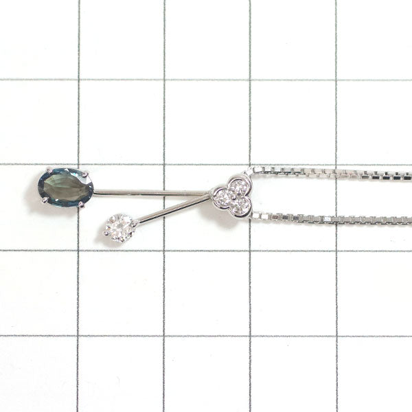 希少 Pt アレキサンドライト ダイヤモンド ペンダントネックレス 0.40ct D0.18ct