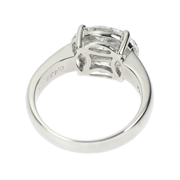 Pt900 Princess Cut Diamond Ring 0.438ct D1.11ct 