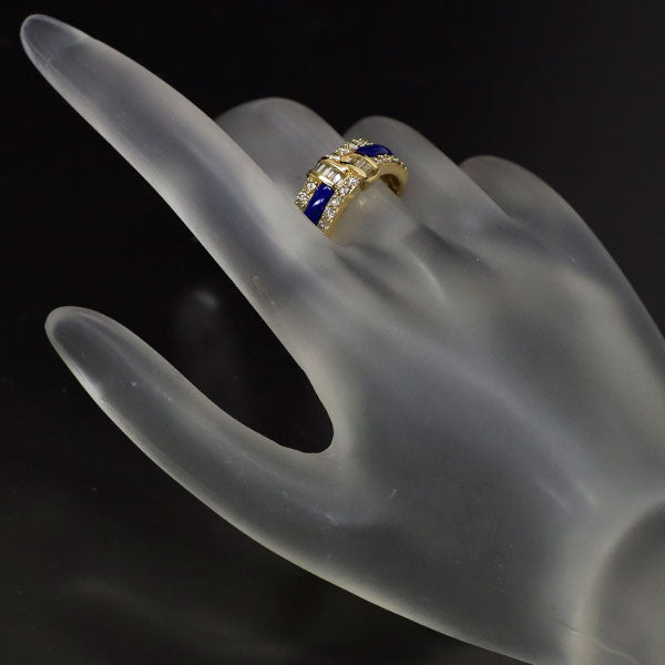 GSTV K18YG Lapis Lazuli Diamond Ring D0.85ct 