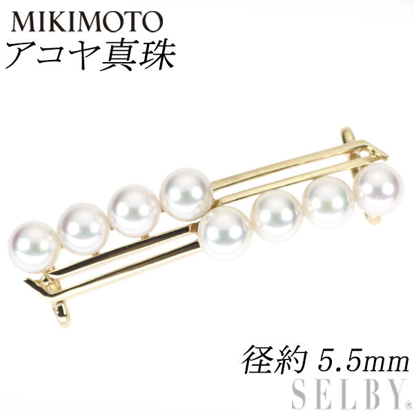 Mikimoto K14YG Akoya pearl diameter approx. 5.5mm obidome vintage line 
