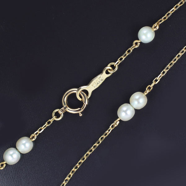 MIKIMOTO K14YG Akoya Baby Pearl Bracelet, Diameter approx. 3.2-3.4mm, Station 