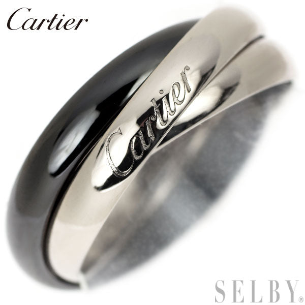 Cartier Ceramic/K18WG Ring Trinity Size 58 RRD354 