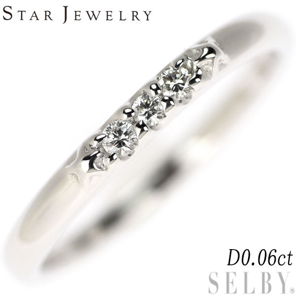 Star Jewelry K18WG Diamond Ring 0.06ct 