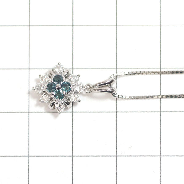 希少 Pt アレキサンドライト ダイヤモンド ペンダントネックレス 0.18ct D0.36ct