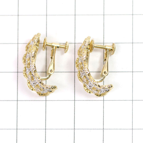 K18YG/WG Diamond Earrings 0.36ct Florence Carving 