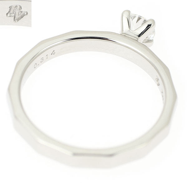 Ponte Vecchio Pt900 Diamond Ring 0.314ct E VS2 EXHC 