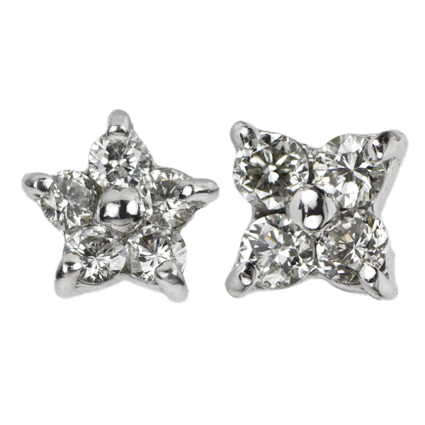 Ponte Vecchio K18WG Diamond Earrings 0.10ct Asymmetrical 