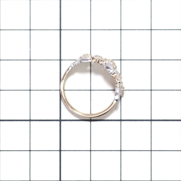 チリアジュエリー K18WG/PG ダイヤモンド リング 0.38ct フラワー ...