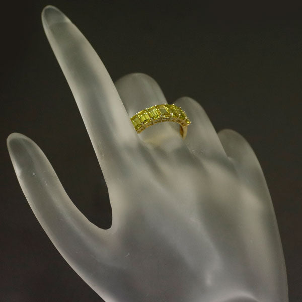 K18YG Canary Yellow Tourmaline Ring 1.70ct 