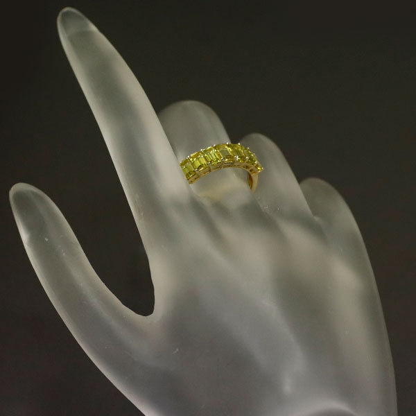 K18YG カナリーイエロートルマリン リング 1.70ct