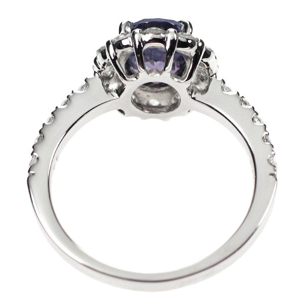 Pt900 Purple Spinel Diamond Ring 1.738ct D0.75ct 