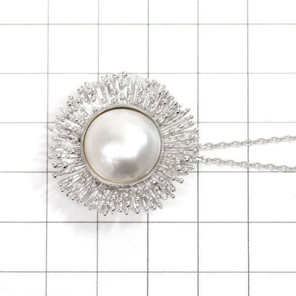 Mikimoto K14WG Mabe Pearl Pendant Necklace, Diameter approx. 14.4mm, Vintage 