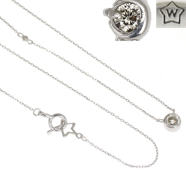 Wish Upon a Star K18WG Diamond Pendant Necklace 0.102ct 0.004ct 