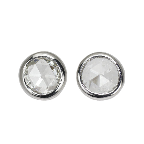 新品 Pt900 ローズカット ダイヤモンド ピアス 0.30ct