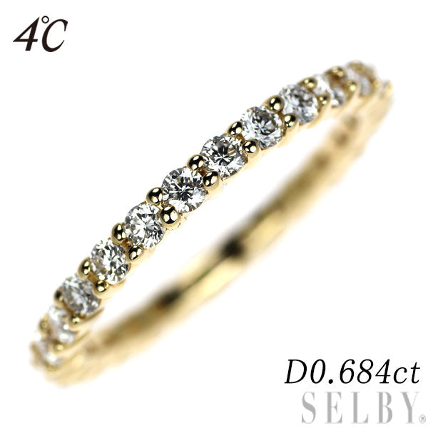 4℃ K18YG Diamond Ring 0.684ct Full Eternity 