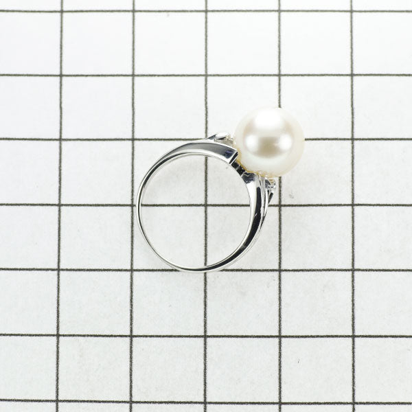 MIKIMOTO K14WG Akoya pearl ring, diameter approx. 9.5mm 