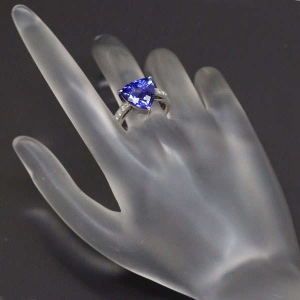 Mizuno Kaoruko Pt900 Tanzanite Diamond Ring 5.61ct D0.11ct 