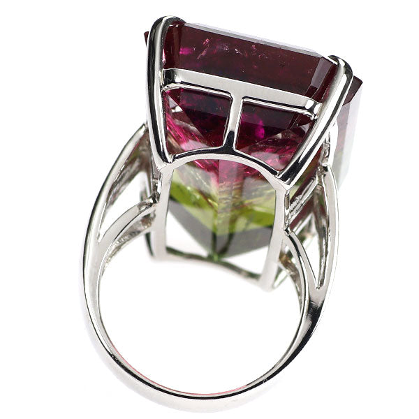 Pt900 Bicolor Tourmaline Ring 60.464ct 