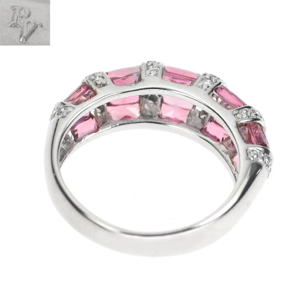 Ponte Vecchio K18WG Pink Tourmaline Diamond Ring 2.46ct D0.18ct 