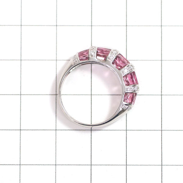 Ponte Vecchio K18WG Pink Tourmaline Diamond Ring 2.46ct D0.18ct 
