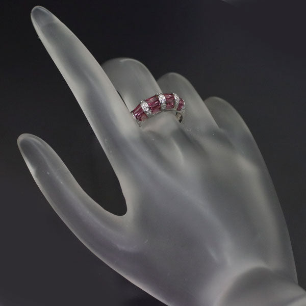 Ponte Vecchio K18WG Pink Tourmaline Diamond Ring 2.46ct D0.18ct 