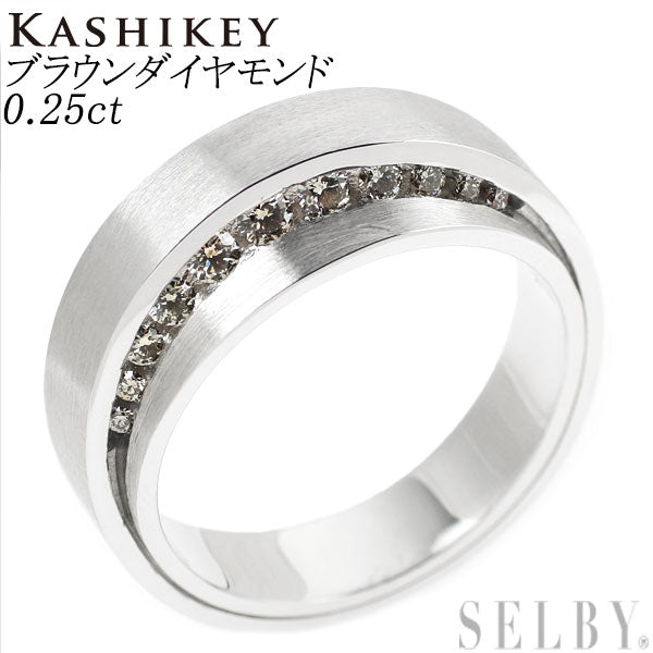 カシケイ K18WG ブラウンダイヤモンド リング 0.25ct – セルビー 