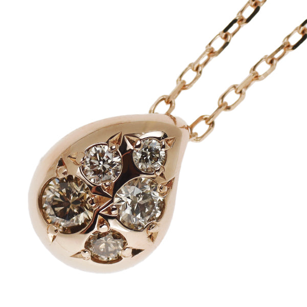 Kashikei K18PG Brown Diamond Pendant Necklace 0.10ct 