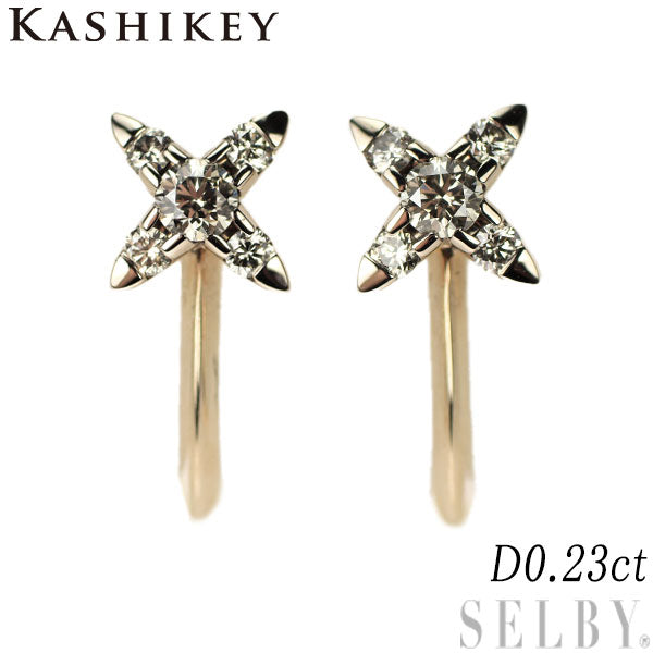 Kashikei K18BG Brown Diamond Earrings 0.23ct Naked 