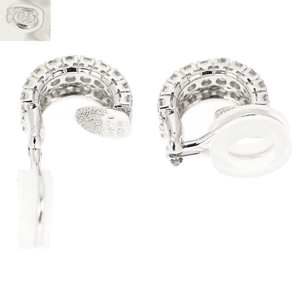 MIKIMOTO K18WG Diamond Earrings 2.28ct 