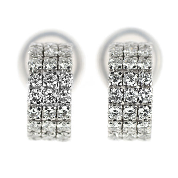 MIKIMOTO K18WG Diamond Earrings 2.28ct 