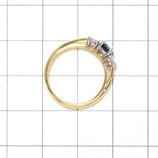 Tiffany K18/Pt950 Sapphire Diamond Ring 