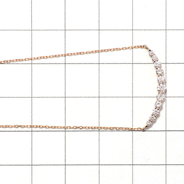 Vendome Aoyama K18PG Diamond Pendant Necklace 0.38ct 