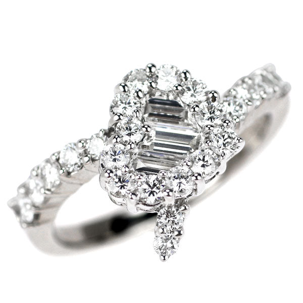 Queen K18WG Diamond Ring 1.30ct Heart 