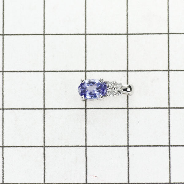 Pt900 タンザナイト ダイヤモンド ペンダントトップ 0.72ct D0.09ct